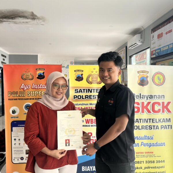 SKCK Polresta Pati Kini Serba Digital, Daftar dari Rumah Cetak di Kantor