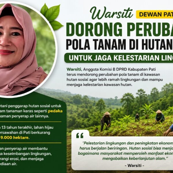 Warsiti Dewan Pati, Dorong Perubahan Pola Tanam di Hutan Sosial untuk Jaga Kelestarian Lingkungan