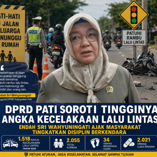 DPRD Pati Soroti Tingginya Angka Kecelakaan Lalu Lintas, Endah Sri Wahyuningati Ajak Masyarakat Tingkatkan Disiplin Berkendara